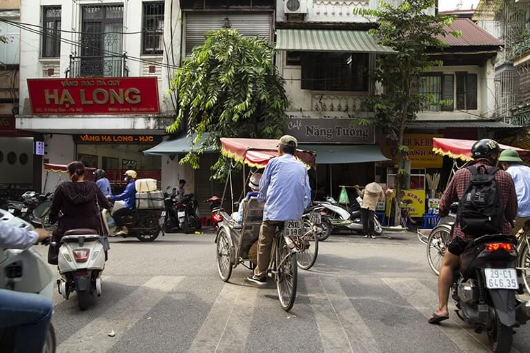 Cyclo ride through Hanoi