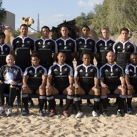 NZ All Black Sevens team - Dubai 2007