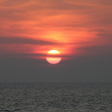 Sunset over the Indian Ocean
